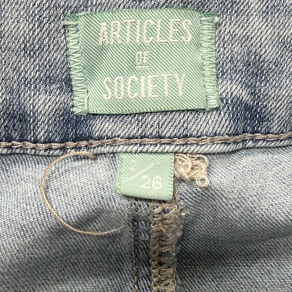 Articles of Society The Linden High Rise Cropped Flare Jeans 2/26 Light Wash - Picture 8 of 12
